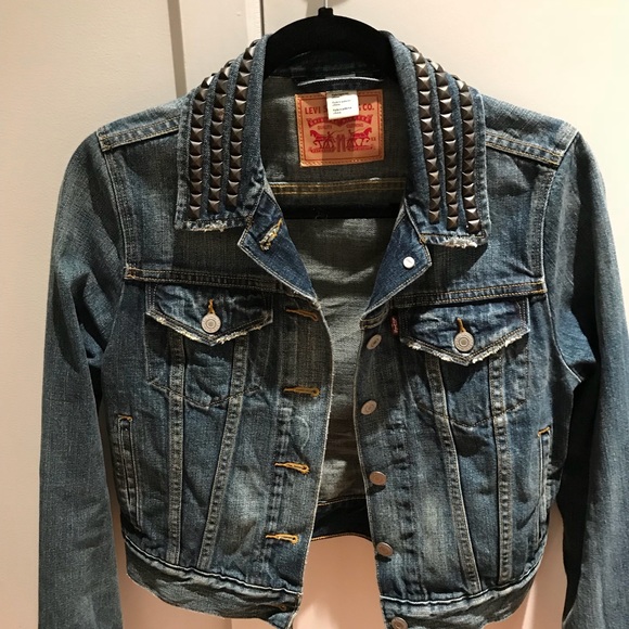 levi's studded denim jacket